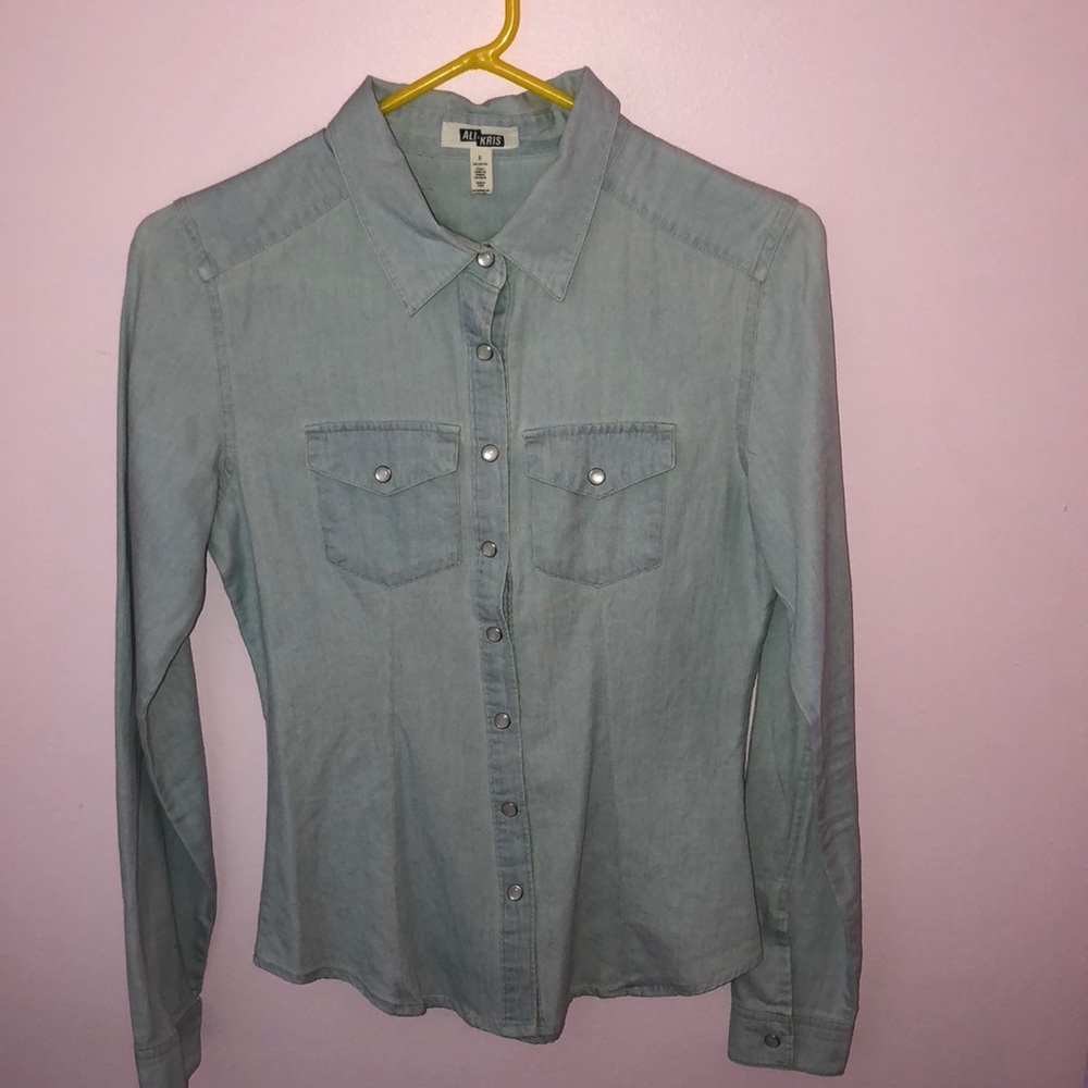 Denim Button-Up Shirt